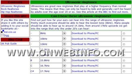 Ultrasonic-ringtones