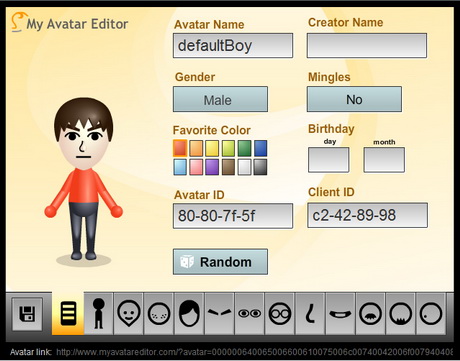 Creare Avatar in Stile Wii con My Avatar Editor