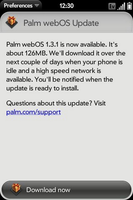 Cellulari Palm Disponibile Il WebOS 1.3.1