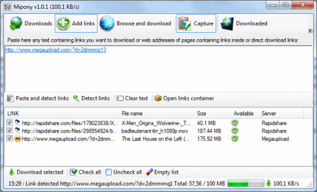Mipony è un download manager totalmente gratuito