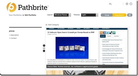 Creare un Portfolio Online Gratis dei tuoi Contenuti con Pathbrite