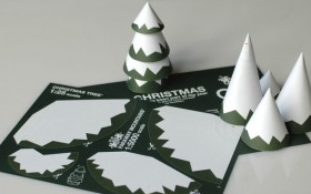 Sagoma Albero Di Natale 3d.Albero Di Natale Con La Neve Da Scaricare Stampare E Costruire Con Effetto 3d Segreti E Consigli Dal Web 2 0