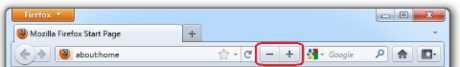 Firefox Zoom di una pagina dalla Barra degli strumenti