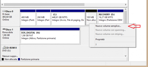 guida partizione win8