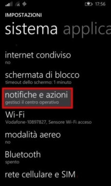 Notifiche e Azioni