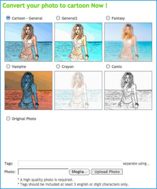 Come trasformare foto in un cartone animato o disegno