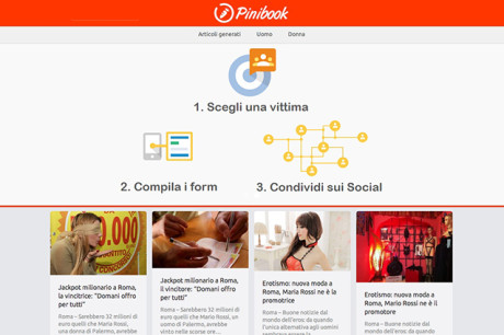 pinibook fare scherzi su facebook