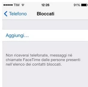 bloccare chiamate iphone