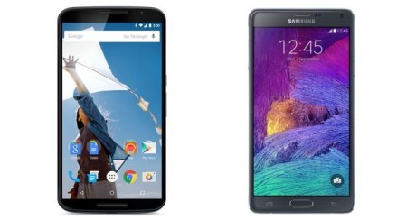 Nexus 6 contro Samsung Galaxy Note 4 confronto schermo