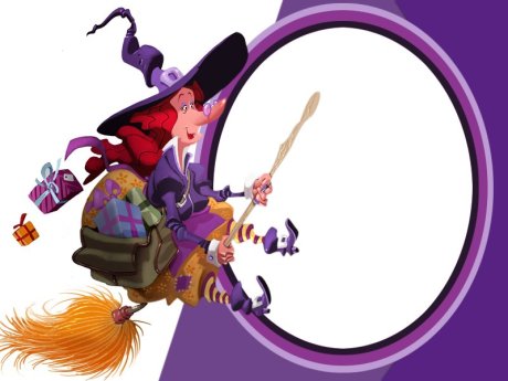 fotomontaggio con la Befana