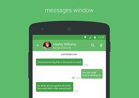 whatsapp material design foto link