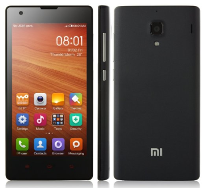 Xiaomi Hongmi 1S Quad Core 1.6GHz smartphone WCDMA 3G Snapdragon 400 1G di RAM 8G ROM 8MP 2000mA batteria