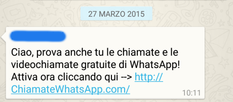 link truffa whatsapp abbonamento