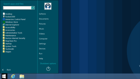 ripristinare il menu Start su Windows 8 8.1