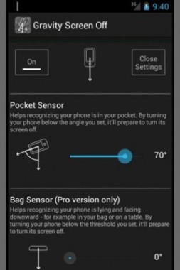 sbloccare lo smartphone con il sensore di gravità