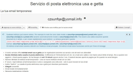 come avere indirizzo email usa e getta