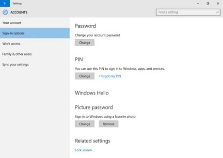 Usa un'immagine come password in Windows 10