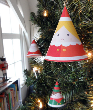 palline albero di Natale con la carta