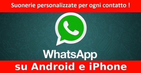suonerie personalizzate per contatti WhatsApp