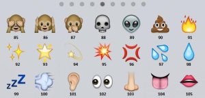 emoticon scimmiette di WhatsApp