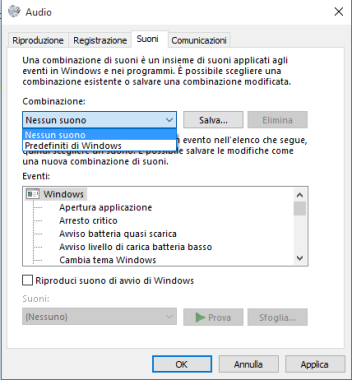 velocizzare-Windows-10-eliminando notifiche audio eventi