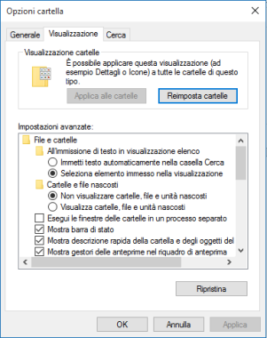 velocizzare-Windows-10-funzioni cartella