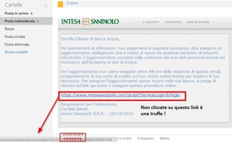 truffa mail phishing banca San Paolo