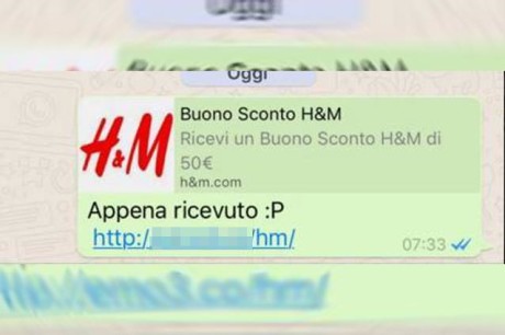 whatsapp truffa buono sconto