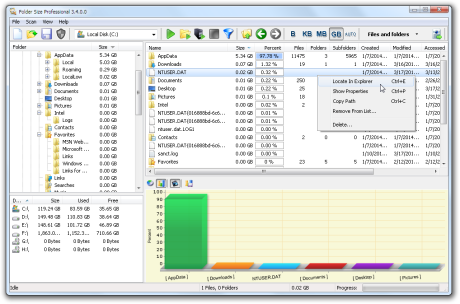 come vedere la dimensione delle cartelle in Windows 7 e 8