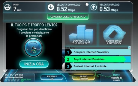 test-linea-adsl-risultato