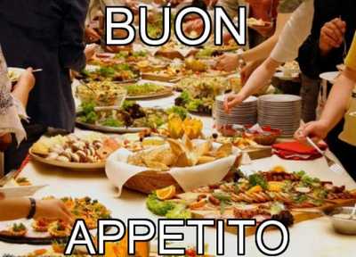 Tavola parenti per buon appetito su WhatsApp